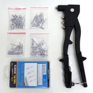 Kit de herramientas de remache pop 160 piezas 4 en 1 remachador manual pistola remaches 4 piezas de nariz - Imagen 1 de 7