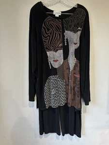 Vintage LS Collection by Suzu Damen Langarm Tunika und Hose Slinky - Bild 1 von 10