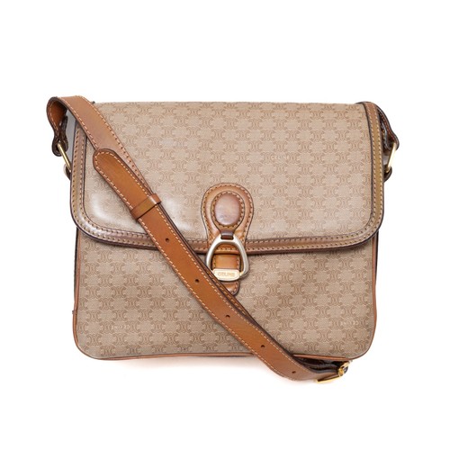 CELINE Borsa a tracolla Macadam Beige Pelle PVC Autentica dal GIAPPONE