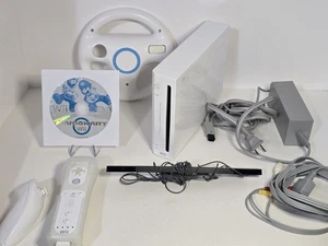 Consola Nintendo Wii Blanca con Mando + Paquete Mario Kart Probado - Imagen 1 de 10