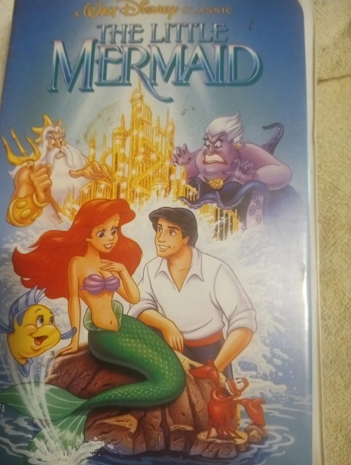 Disney The Little Mermaid VHS, 1989 Banned Cover, Rare - Image 1 of 3