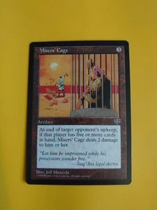 Misers' Cage. Artifact   Mirage. Old Vintage.  Magic the Gathering Card. - Picture 1 of 4