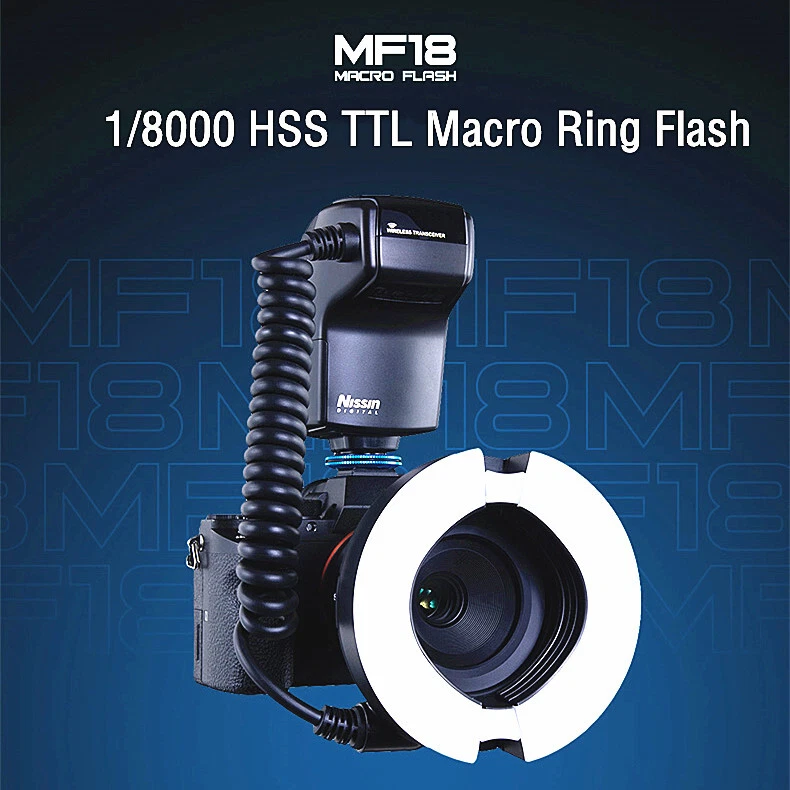 Nissin MF18 HSS TTL Macro Ring Flash 1/8000s High-Speed Sync For Nikon Camera  - Image 1 of 4