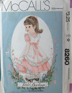 VTG McCalls 8260 LITTLE DARLINGs Toddler 1-4 Dress Pinafore Pantaloons Pattern - Picture 1 of 2