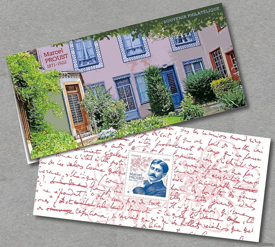 france 2022 SOUVENIR 100 marcel PROUST 1874 1922 writer madeleine Hawthorns ms1v - Image 1 of 1