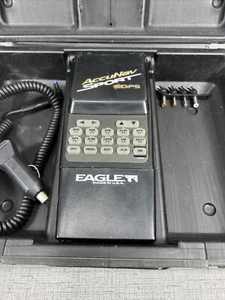 Paquete GPS portátil deportivo Eagle AccuNav vintage con manuales, estuche rígido, ¡funciona! - Imagen 1 de 12