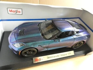 1:18 2014 CORVETTE STINGRAY MAISTO CUSTOM MODIFIED CHAMELEON GREEN FLIP PAINT - Picture 1 of 24
