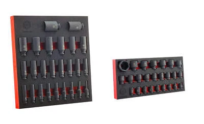 1/2" Drive 6-Point Standard & Deep Impact Socket Sets, 8-36mm By Britool Hallmar - Image 1 of 4