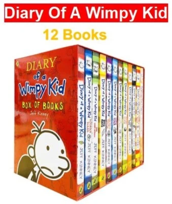 Diary of a Wimpy Kid Classic Reading Collection 12 Book set by Jeff Kinney   - Image 1 of 3