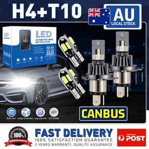 NEW H4+T10 LED Headlight replacement halogen For Ford Courier 2003 PG Ute 2.6 i - Picture 1 of 24