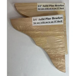Goldenberg Shelf Bracket Pine Wood Unfinished 7.5 in x 7.5 in. x .75 in Lot of 2 - Picture 1 of 5