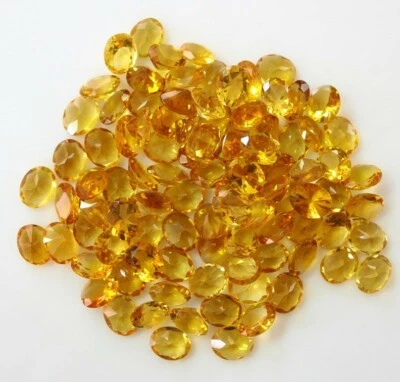 200 Pcs Natural Citrine 3x4mm Oval Shape Faceted Cut Calibrated Loose Gemstone - Image 1 of 4