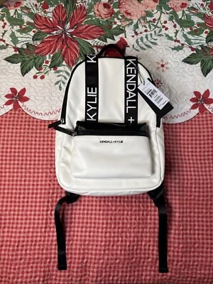 Kendall + Kylie WHITE LEATHER SOFT Backpack $98 NWT TRAVEL GIFT GIRLS WOMENS - Image 1 of 4