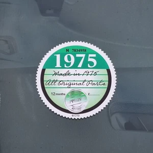 1975 grüne Steuerscheibe Ersatz Retro Vinyl Aufkleber Abziehbild für Auto Fenster 75x75mm - Bild 1 von 1