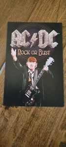 2017 AC/DC ROCK OR BUST ANGUS YOUNG PROMOTIONAL PROMO CARD FROM FRANCE 4" X 6" - Imagen 1 de 1