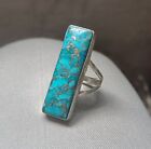 Copper Turquoise Solid 925 Silver Statement Handmade Women Beautiful Ring, MS191