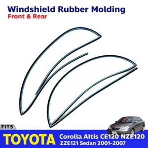 For Toyota Corolla Altis 2001-07 Windshield Rubber Molding Chrome Front Rear Z10 - Bild 1 von 8