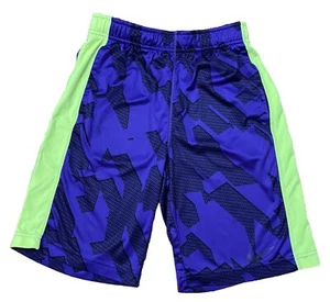 Nike Boys Basketball Dri-Fit Shorts Sz M Youth Purple Yellow Black With Pockets - Picture 1 of 4