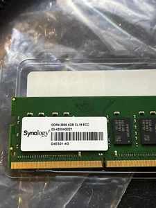 Synology RAM DDR4 2666 4GB CL19 ECC D4ES01-4G - FREE SHIPPING! - Picture 1 of 2