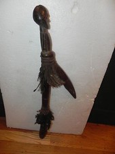 Arts of Africa - Dogon Chief Staff - Mali - 27" Height x 6.5" Wide