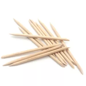 Manicure Pedicure Hands Feet Cuticle Nails Pusher Sticks Wooden Remover 6" x 100 - Picture 1 of 7