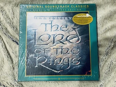 THE LORD OF THE RINGS SOUNDTRACK DOUBLE LP 12" VINYL RECORD Deluxe Box Set - Imagem 1 de 2