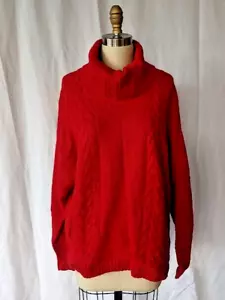 CHAPS Ralph Lauren Women's Cowl Neck Cable Knit Sweater Plus Size XL Holiday NEW - Picture 1 of 7