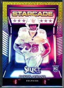 De'Von Achane Starcade Lámina de Oro/10 SSP Estuche Hit 2023 Panini Select - Imagen 1 de 2