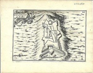 Antique map, Tassin, Chasteau d'Exilles (Exilles) - Picture 1 of 1