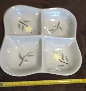 Weil Ware ** Blossum ** Divided Seving Dish / Tray / Bowl Porcelain Hand Painted - Picture 1 of 10