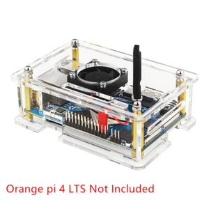 DIY Acrylic Protective Case Shell With Heat Cooling Fan for Orange pi 4 LTS - Afbeelding 1 van 9