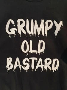 GRUMPY OLD BASTARD COTTON  SINGLET PRINTED ON FRONT  - Picture 1 of 1