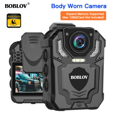 BOBLOV Police Body Camera with Audio Recorder Mini Camcorders Night Vision UK - Image 1 of 4