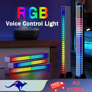 32LED RGB Voice Sound Activated Rhythm Bar Music Car Light Party Strip Tube Lamp - Picture 1 of 13