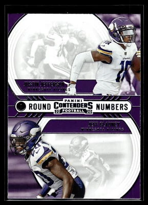 Justin Jefferson / Jeff Gladney 2020 Panini Contenders Round Numbers Card #RN-JG - Image 1 of 2