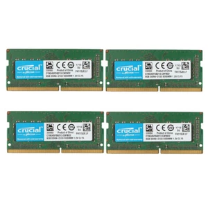 Crucial 32GB Kit (4x 8GB) 4GB DDR4 2133MHz PC4-17000S CL15 Laptop Memory RAM LOT - Picture 1 of 11