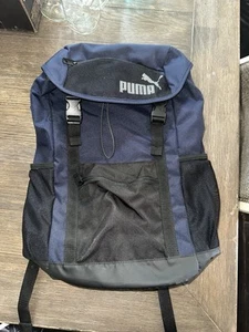 PUMA-Evercat Flap Top Backpack Navy & Black Unisex Adults Or Children’s - Picture 1 of 13