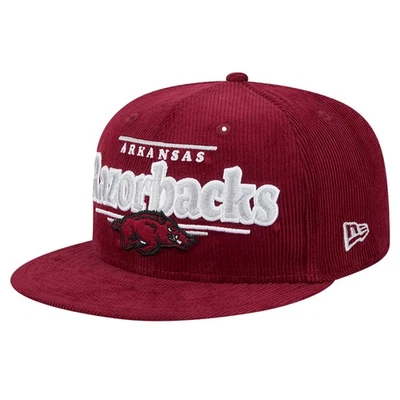 Men's New Era Cardinal Arkansas Razorbacks Display 9FIFTY Snapback Hat - Image 1 of 4
