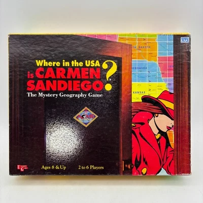 VINTAGE Where in the USA is Carmen Sandiego COMPLETE University Games 1993 90s - Image 1 of 4