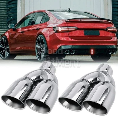 Tubo de escape doble para VW Volkswagen Jetta 2012-2018 2,5" entrada 3,5" salida Foto 1 de 4