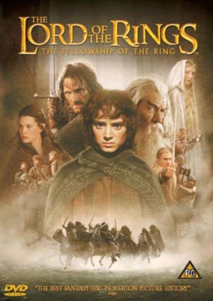 Lord Of The Rings - Fellowship (DVD) Viggo Mortensen Christopher Lee Sean Astin - Image 1 of 1