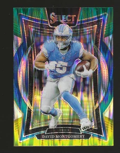 David Montgomery 2024 Panini Select Green Yellow Shock #45 Lions - Bild 1 von 3