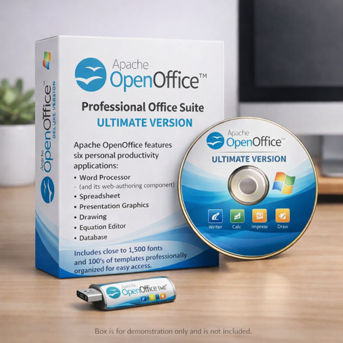 Apache OpenOffice Ultimate Version USB + DVD | Office Suite for Windows ...