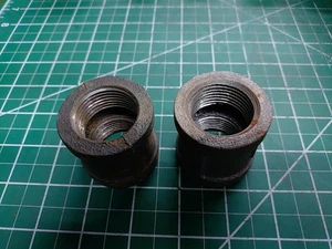 (Lot of 2) 1" NPT Malleable Black Iron Pipe Female Coupling Class 150 - Picture 1 of 1