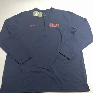 Chaqueta Nike Para Hombres XL Ole Miss Azul Marino Dri-Fit Equipo 1/2 Cremallera L/S Golf Top DV6751 NUEVA CON ETIQUETAS - Imagen 1 de 10