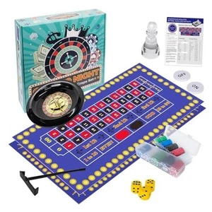 Extguds Roulette Rad und Craps Set mit großem doppelseitigen Filz, 10 Zoll - Bild 1 von 7