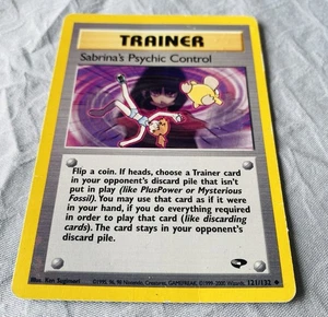 Sabrina's Psychic Control 121/132 Gym Challenge Regular Pokemon - Imagen 1 de 2