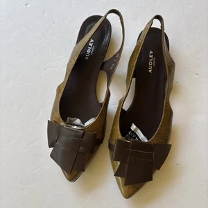 Arco Audley London Ballet Punta Plana Punta Honda 39.5 Marrón 9US Esmalte Cuero - Imagen 1 de 22