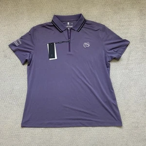 Polo uomo Fiori Golf viola tinta unita manica corta casual leggera taglia XL - Foto 1 di 16