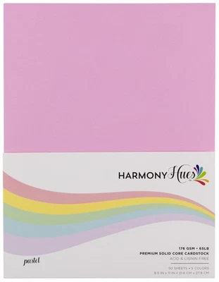 2 Pack - Harmony Hues 65# Cardstock 8.5"X11" 100/Pkg-Pastel - A50022Q1-G15PL - Image 1 of 4